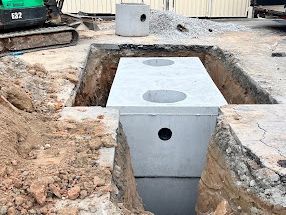 Two-chamber concrete tank